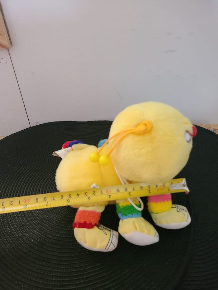 Peluche ancienne Chenille Jaune FAMILIPATTES MILLE PATTES - photo numéro 3