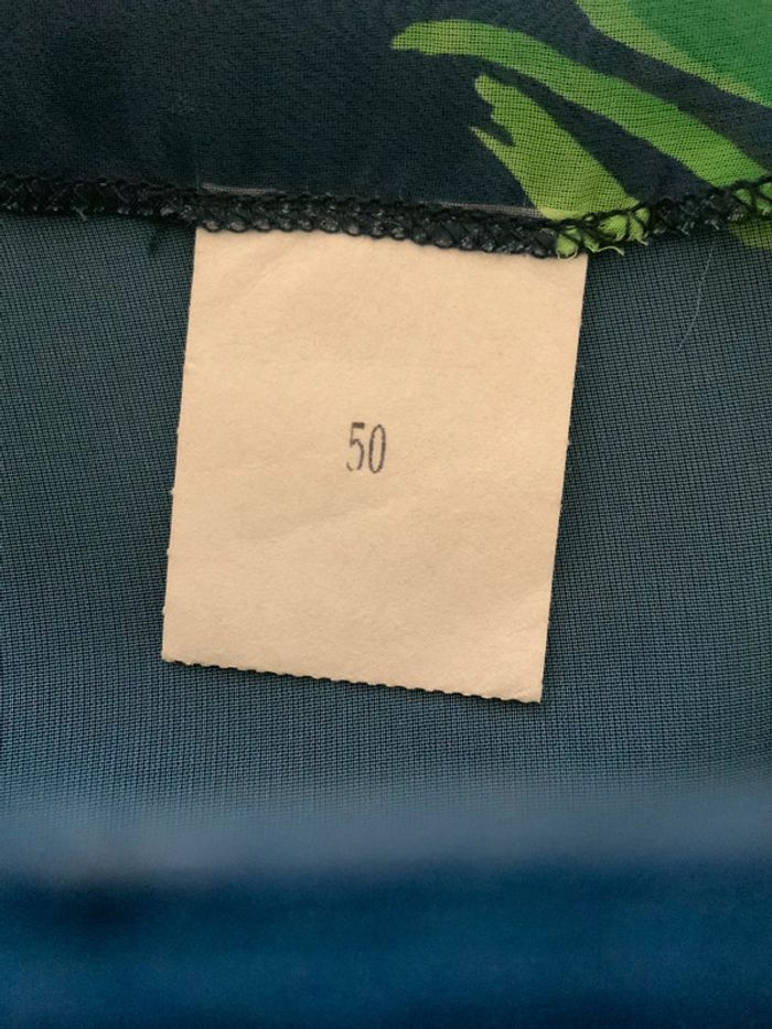 Chemisier bleu imprimé tulipes - photo numéro 3