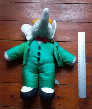 🎈Peluche babar vintage 35 cm toile parachute style Puffalump