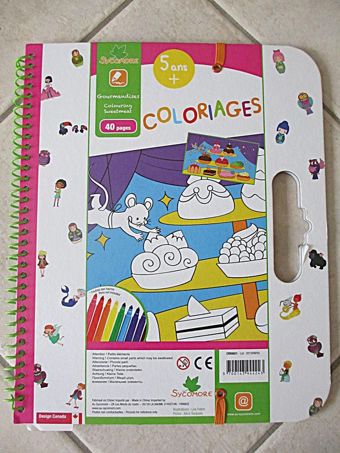 Livre de coloriages Gourmandises - Sycomore (38 pages) - photo numéro 2