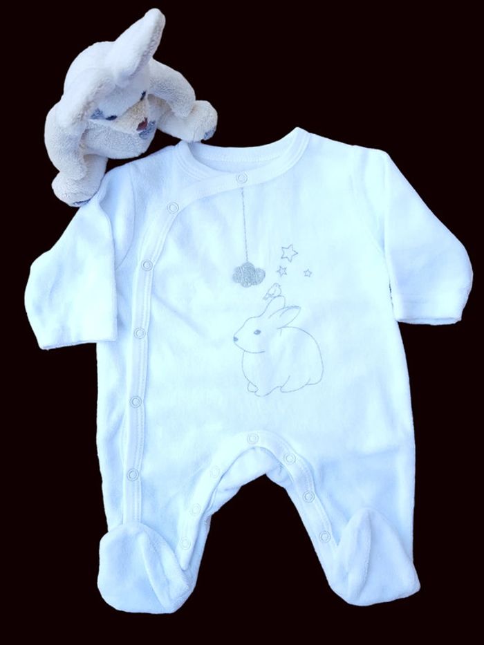 Pyjama blanc mixte - T. Naissance