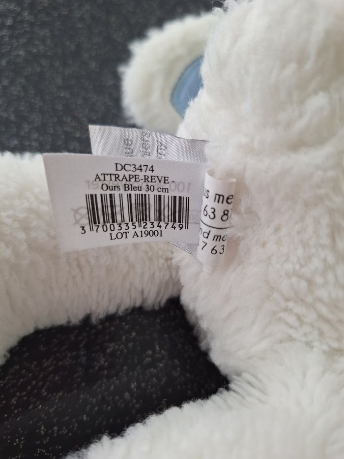PELUCHE OURS ATTRAPE-REVE BLEU / DOUDOU ET COMPAGNIE - photo numéro 3