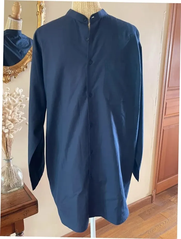 Chemise à Manches Longues - Couleur Bleu Marine - Taille M - photo numéro 3