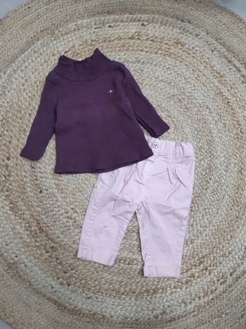 Tenue pull côtelé et pantalon 3 mois