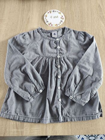 Chemise tunique 4ans petit bateau tbe