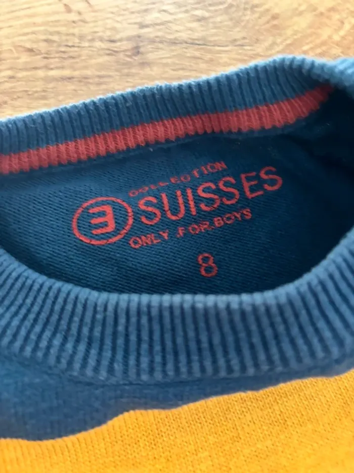 Pull rayures 3 suisses garçon taille 8 ans - photo numéro 2