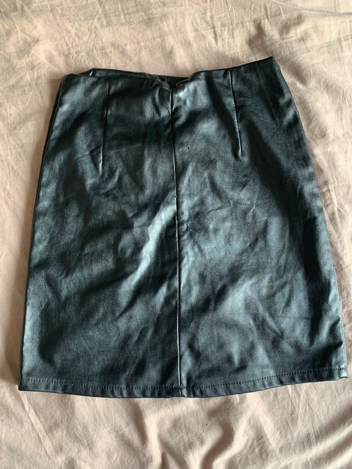 Jupe simili cuir femme avec lacet - photo numéro 2