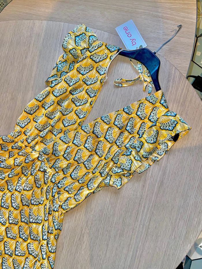 Robe by one neuve étiqueté taille S/M S M 36 38 40 jaune - photo numéro 4