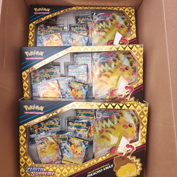 Lot de 3 coffrets Pikachu v max Zenith suprême 