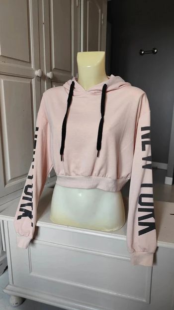 Sweat court rose & noir T36/38 - Shein