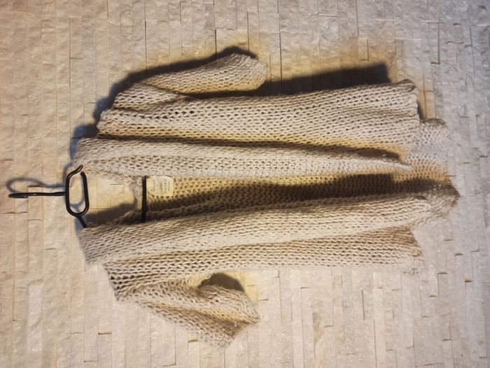 Gilet Femme Grosse Maille Crème Taille Unique - photo numéro 2