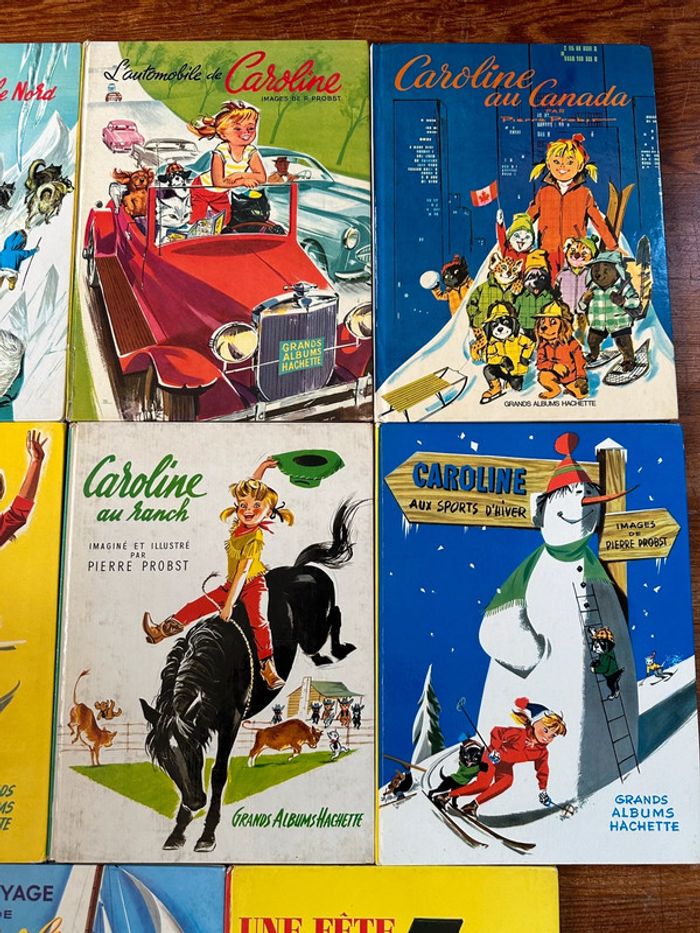 Pierre Probst TBE - Lot de 8 Grands Albums Hachette Caroline livres anciens éditions originales - photo numéro 3