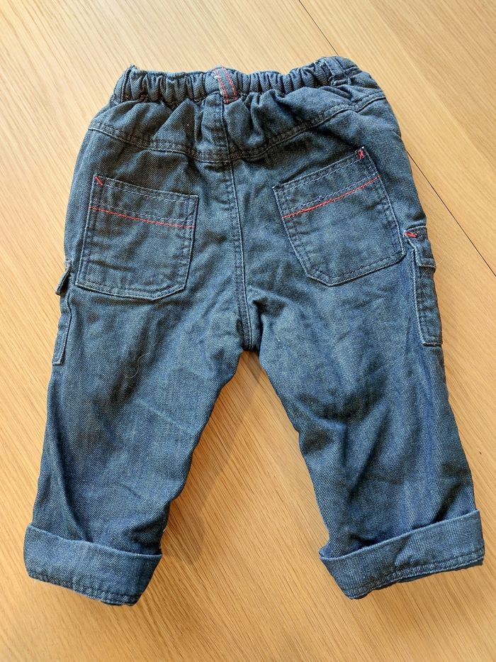 Lot salopette et pantalon doublés 12m - photo numéro 8