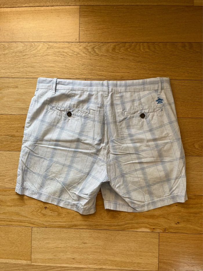 🩳 Short à carreaux blanc et bleu Penguin – Taille 32 🩳 - photo numéro 4