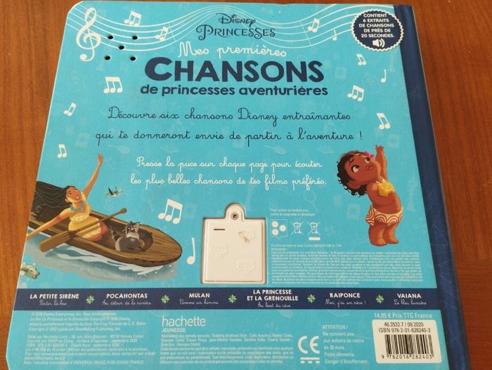 Livre sonore Disney chansons pour princesses guerrières - photo numéro 2