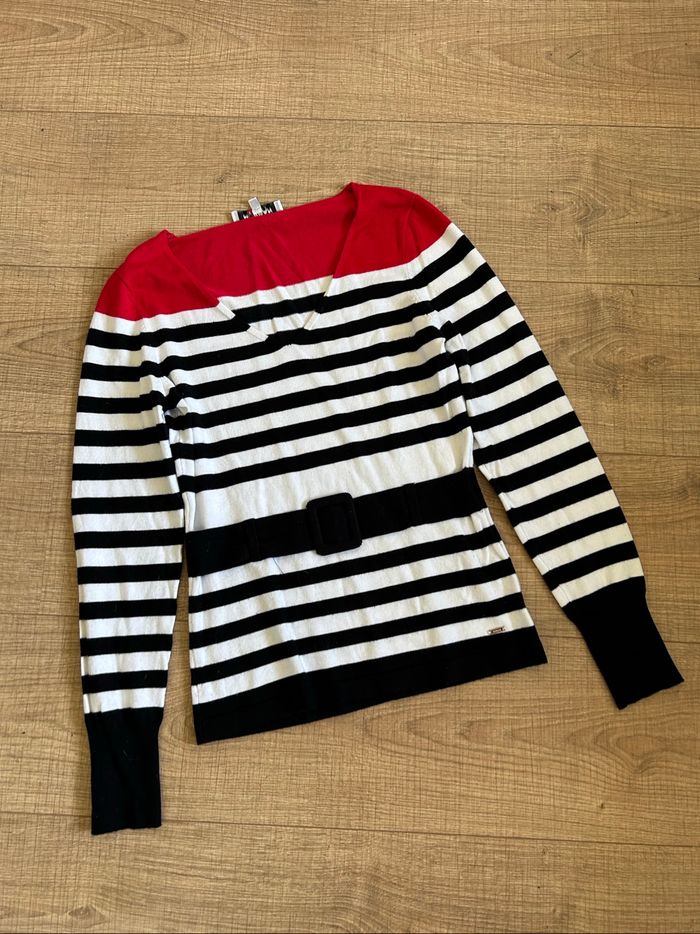 Pull rayé à manches longues Morgan taille S TBE - photo numéro 7