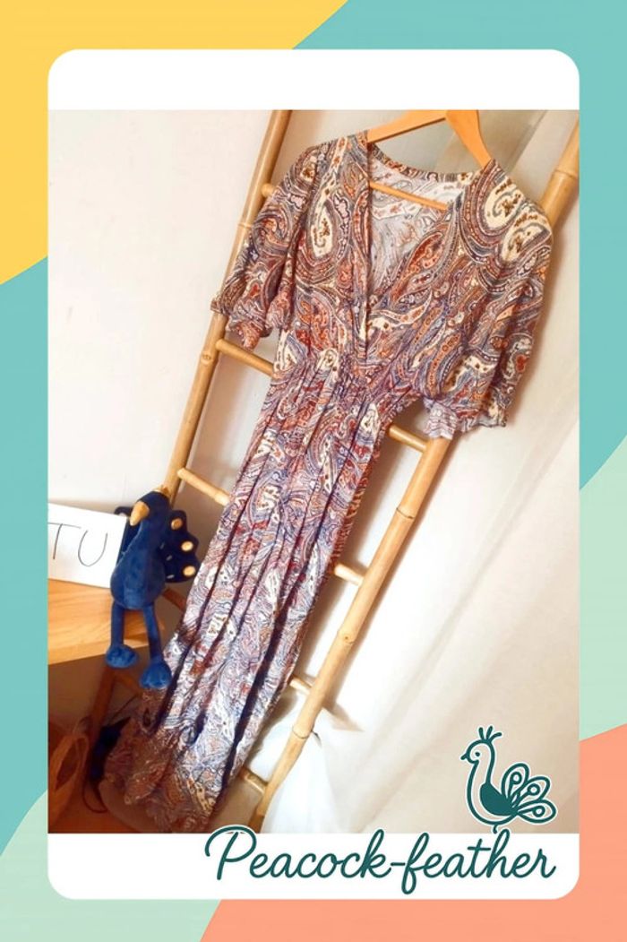 Robe longue marron TU l'effet péi