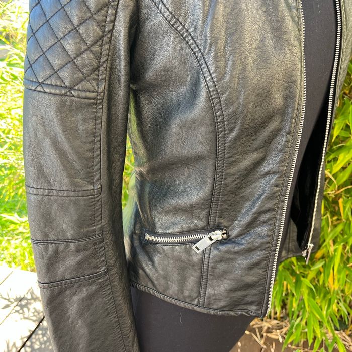 Blouson faux cuir  cintré taille 36 Pimkie - photo numéro 3