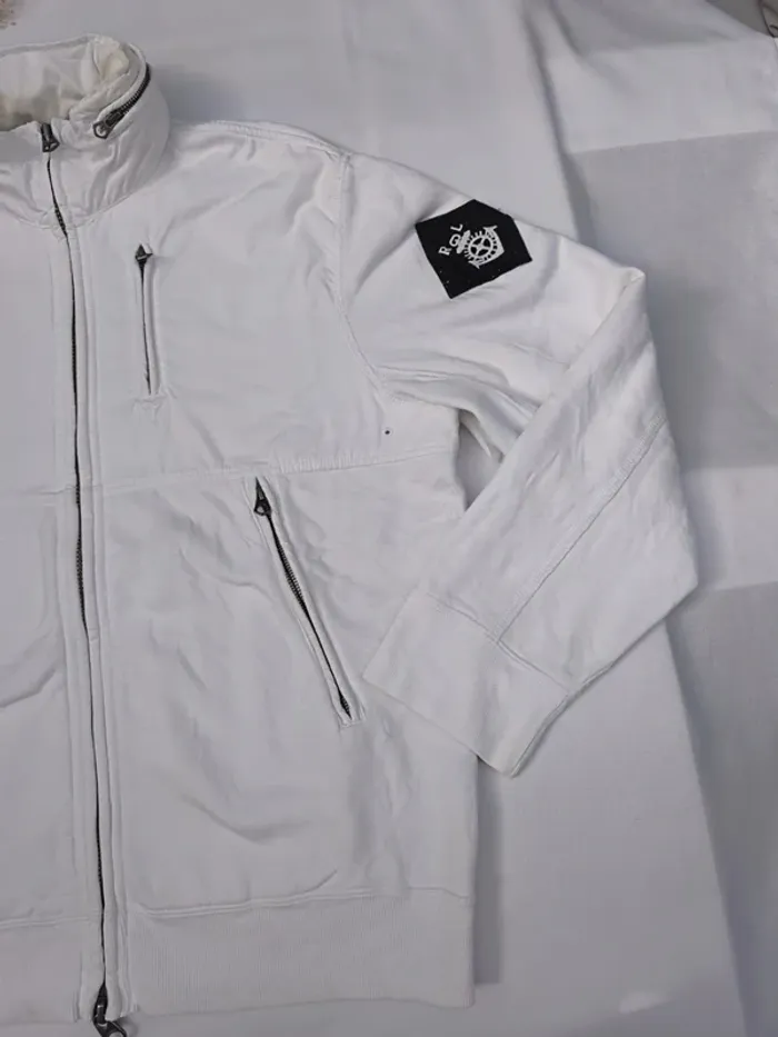Veste pull épaisse Ralph Lauren homme taille L blanche épaisse excellent état - photo numéro 4