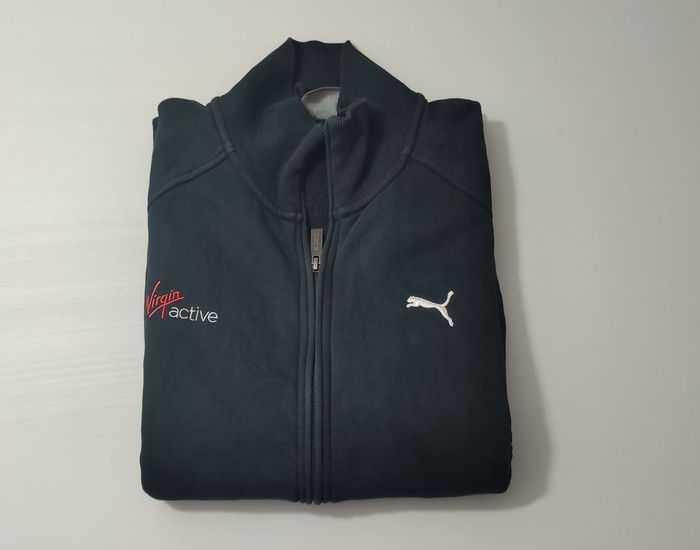 Vêtement vintage de marque Puma Virqin active veste zippé noir L #D84