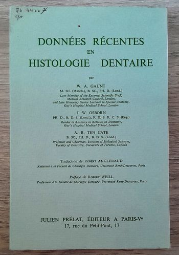 données récentes en histologie dentaire