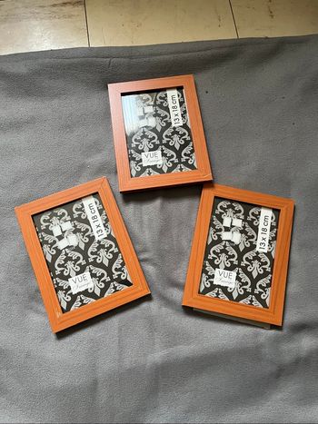 Lot de 4 cadres bois 13c18cm Neuf