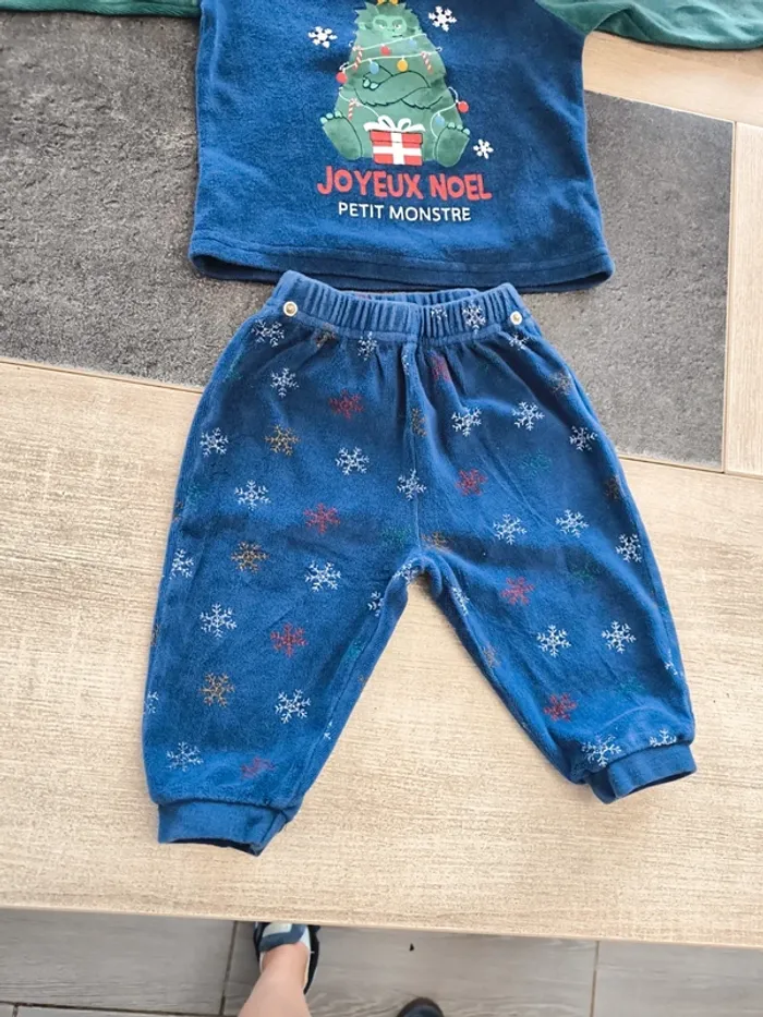Pyjama hiver 2 pièces garçon 12 mois mots d'enfants - photo numéro 3