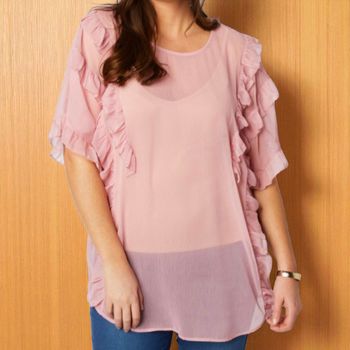 Blouse volonté en voile manches courtes T50 Blancheporte