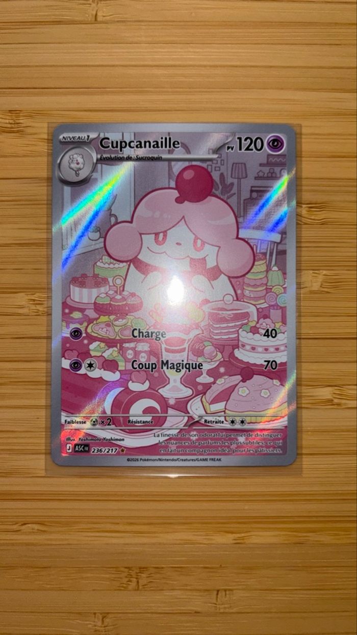 Carte pokémon me2.5 héros transcendants Cupcanaille 236/217 Mint FR sortie de booster sleeves toploader - photo numéro 2