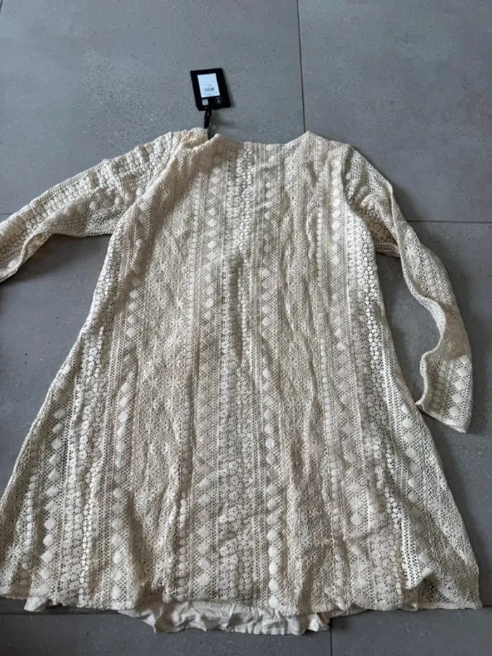 Robe beige Stefanel taille S, neuve avec étiquette, 80cm longueur - photo numéro 5