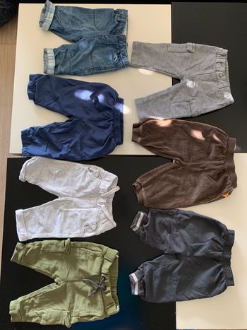 Lot de 7 pantalons joggings 6 mois jean carreaux