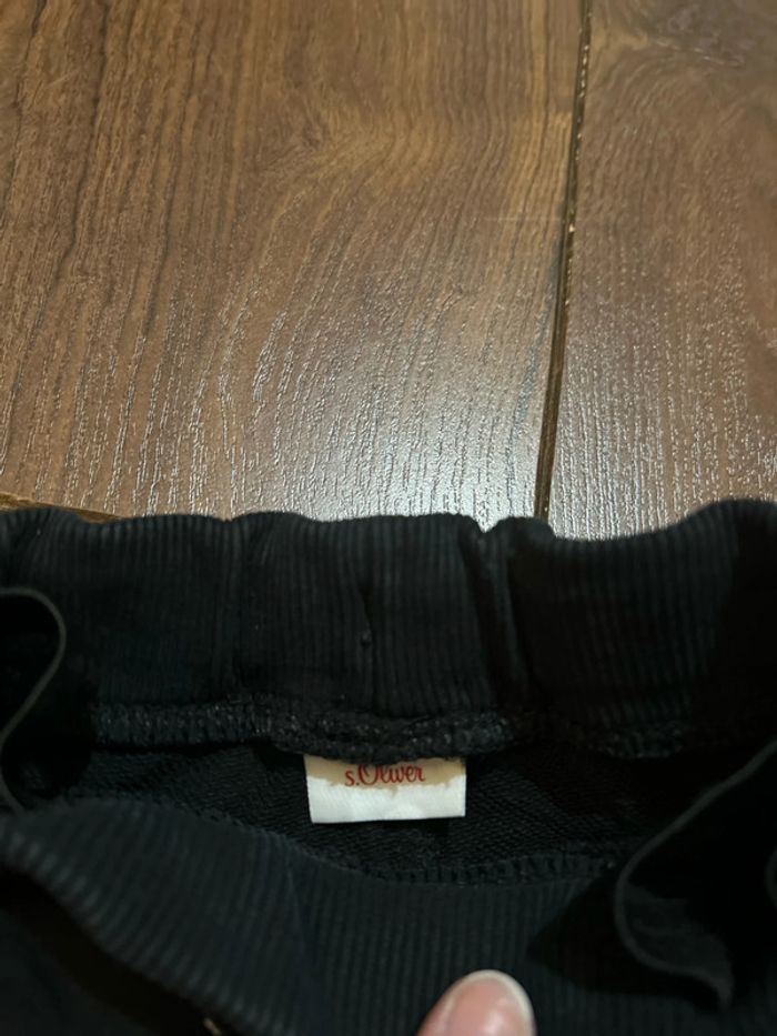 pantalon jogging en coton noir et bleu s.oliver 92 cm - photo numéro 5