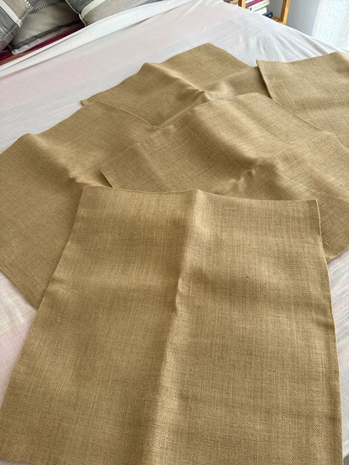 Neuf housse de coussin toile de jute 54 x 54 cm
