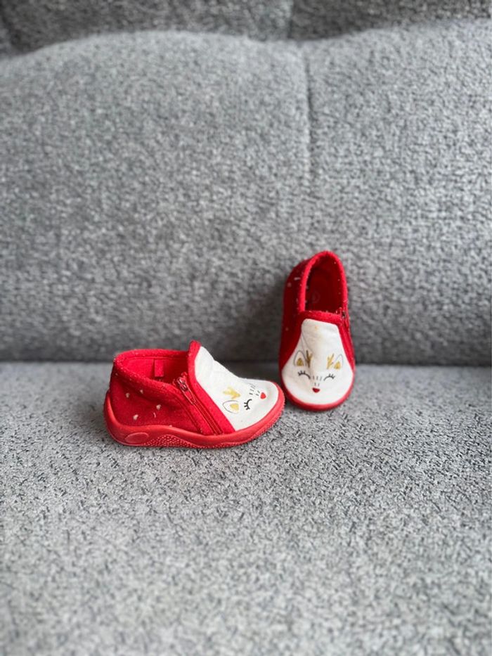 Chaussons cerfs et cœurs dorés Orchestra - photo numéro 2