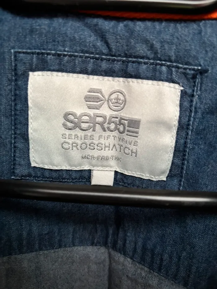 Chemise manche longue CrossHatch Ser55, chemise en jean, chemise homme jeans - photo numéro 5