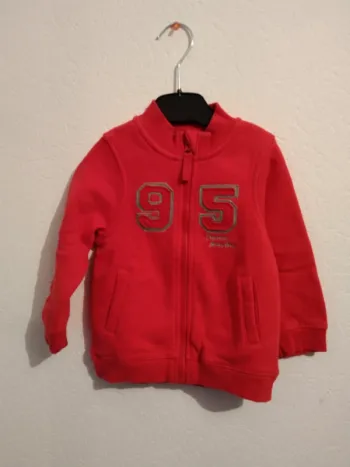 gilet zippé rouge orchestra garcon 18 mois