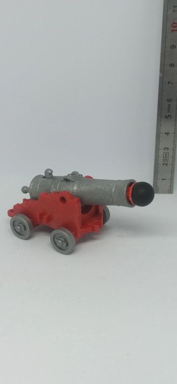 Canon rouge et gris avec projectile playmobil