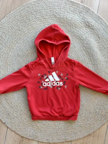 Sweat à capuche rouge Adidas 2-3A