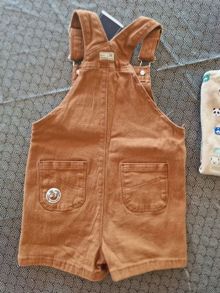 Ensemble salopette sergent major et t-shirt obaibi 2 ans neufs - photo numéro 9