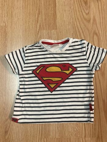 T-shirt superman rayé 12 mois