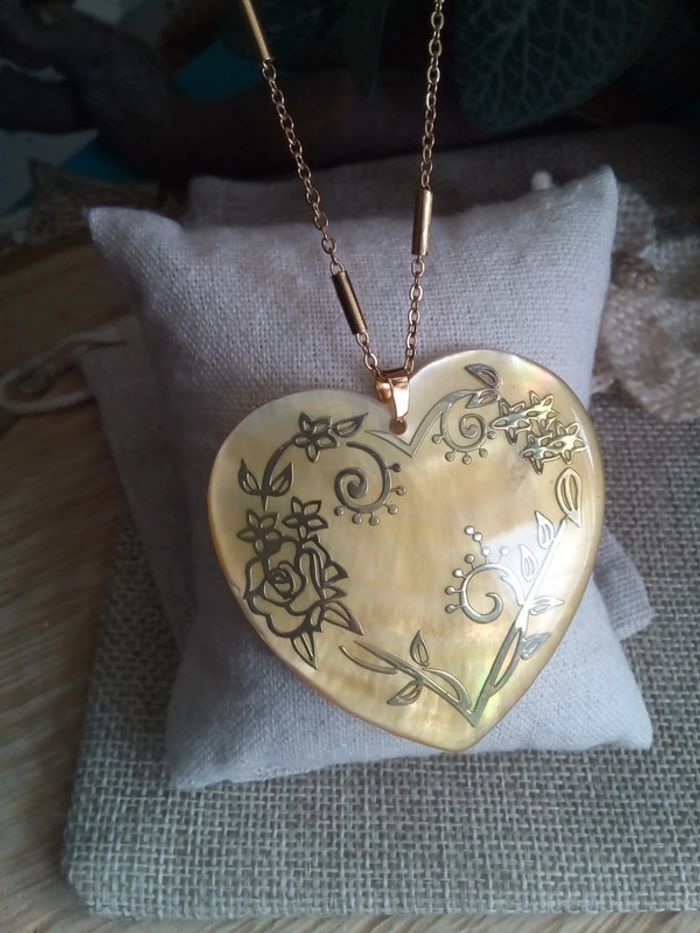 Collier cœur n'acre naturelle