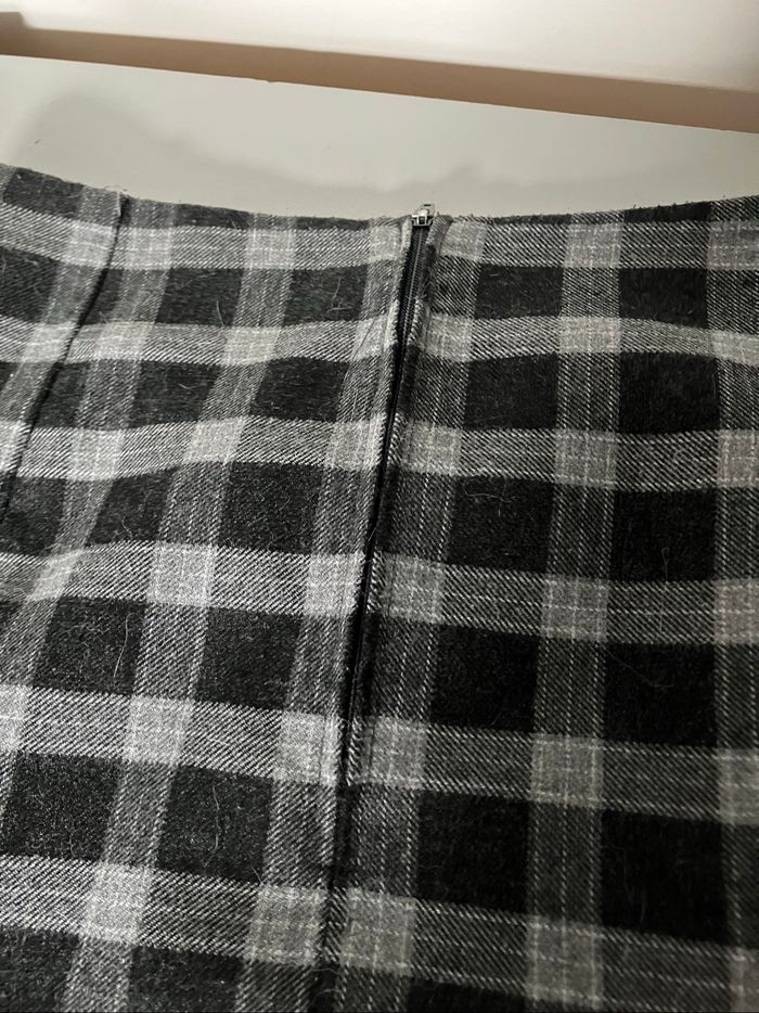 Mini jupe carreau gris - photo numéro 5