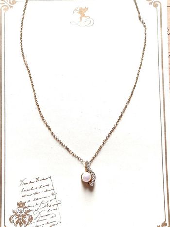 Magnifique collier chaîne doré avec pendentif vintage