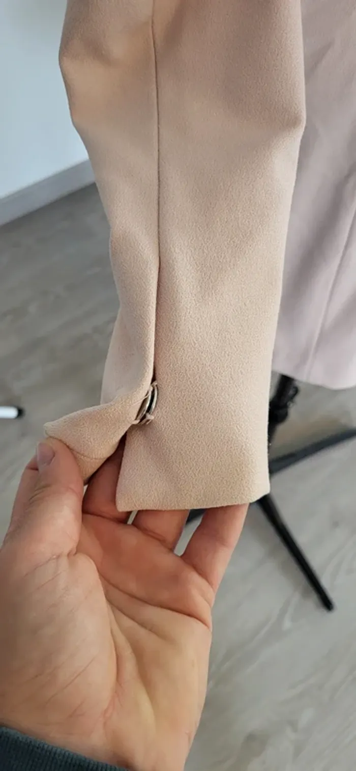 Veste / blazer cintrée rose pale 36 - photo numéro 4