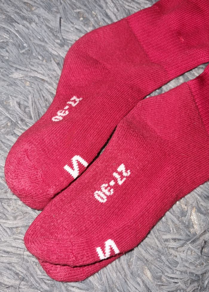 Chaussettes de foot rouge 27-30 - photo numéro 2