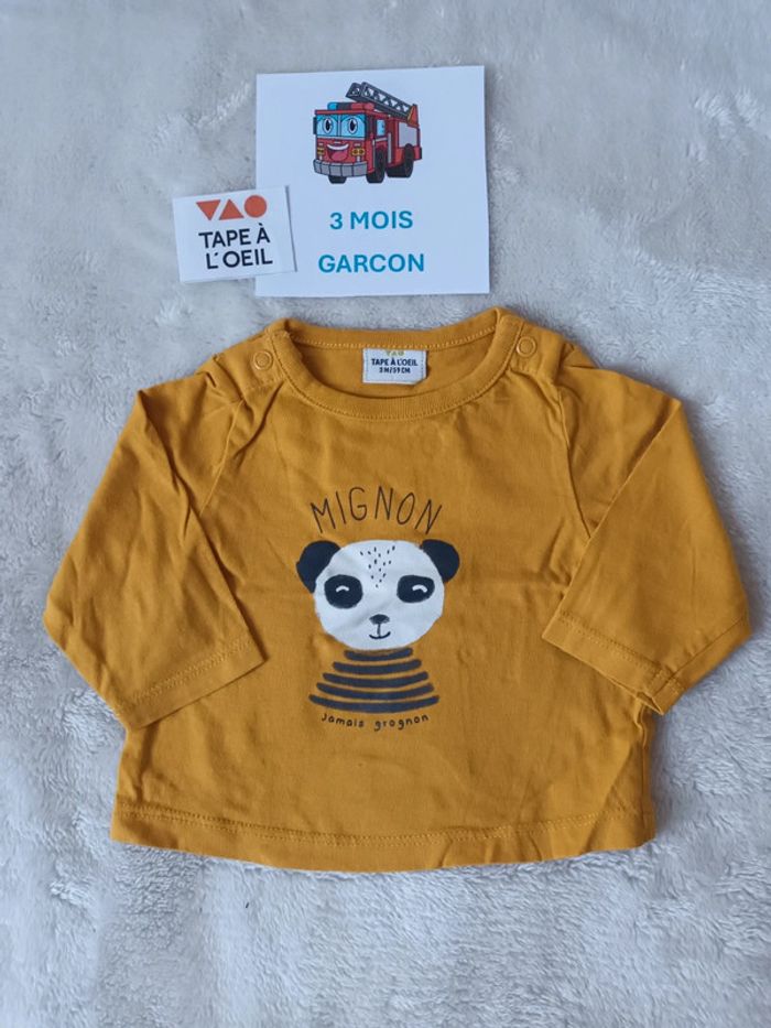 Tshirt 3 mois tape a l oeil