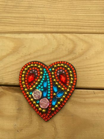 Magnet coeur 💓 en Diamond painting