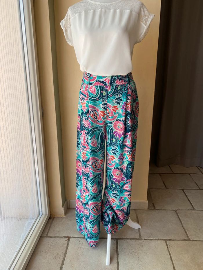 Pantalon jambes larges à motifs Banditas S - photo numéro 5