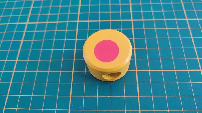 Pièce en bois jaune pièce détachée jeu de société Wooden counting stacker first learning #C67 - photo numéro 3