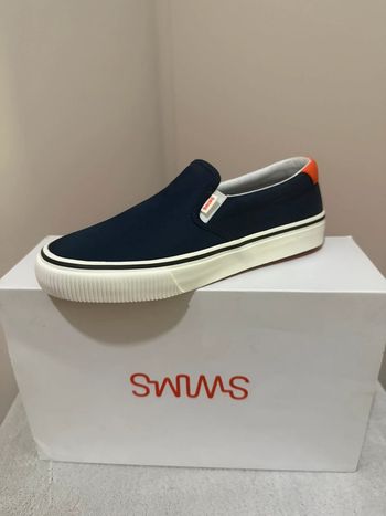 Swims - Mocassins, Bleu marine, orange, Taille 41